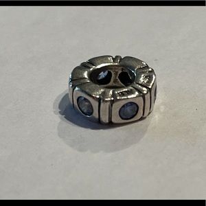 Pandora- vintage silver with blue stones spacer